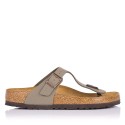 SANDALIAS PLANAS BIRKENSTOCK GEZEH Gris