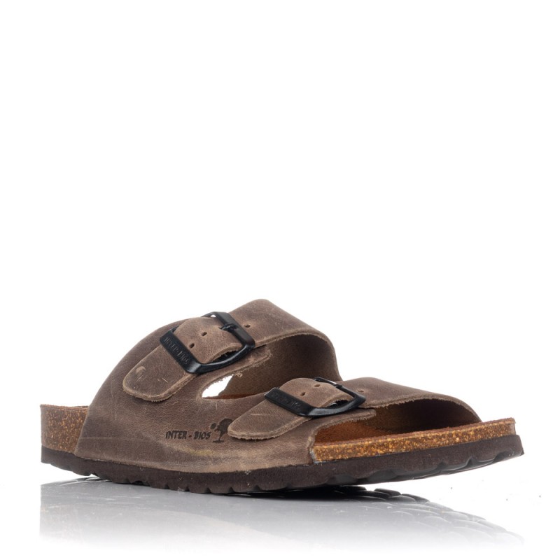 SANDALIAS PLANAS INTERBIOS 7206 Marrón