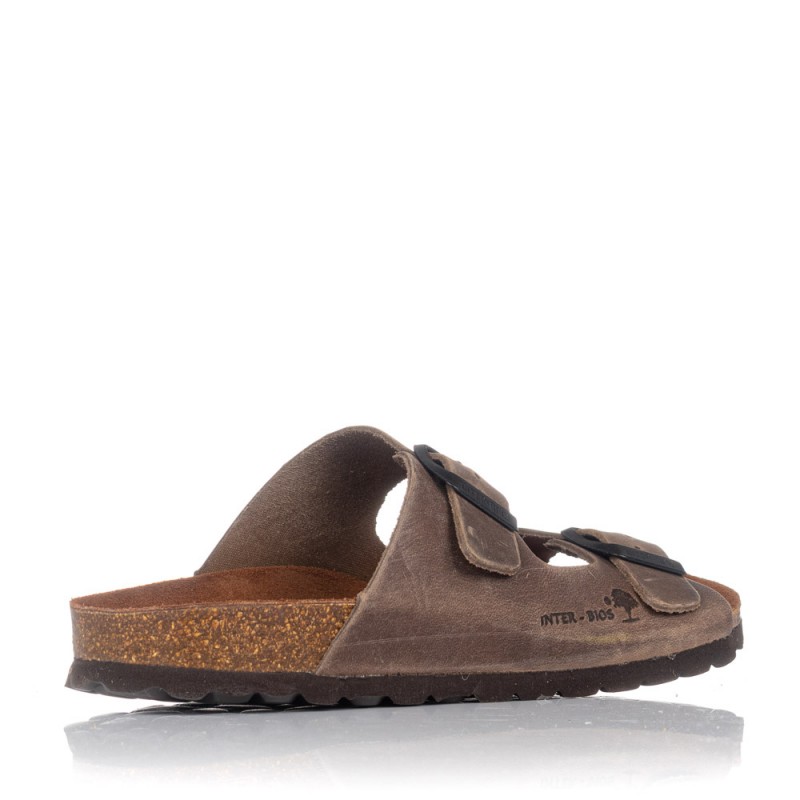 SANDALIAS PLANAS INTERBIOS 7206 Marrón