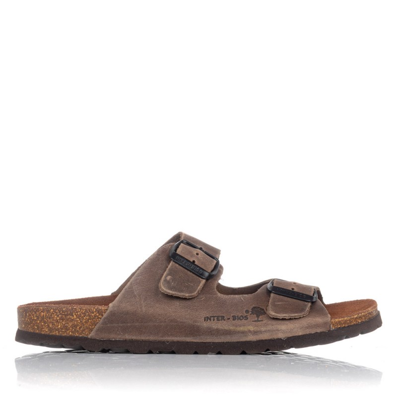 SANDALIAS PLANAS INTERBIOS 7206 Marrón
