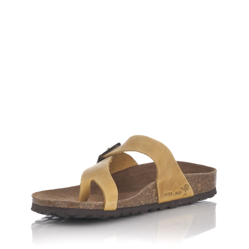SANDALIAS PLANAS INTERBIOS 7119 Beige