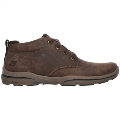 BOTINES PLANOS SKECHERS 64857 Marrón