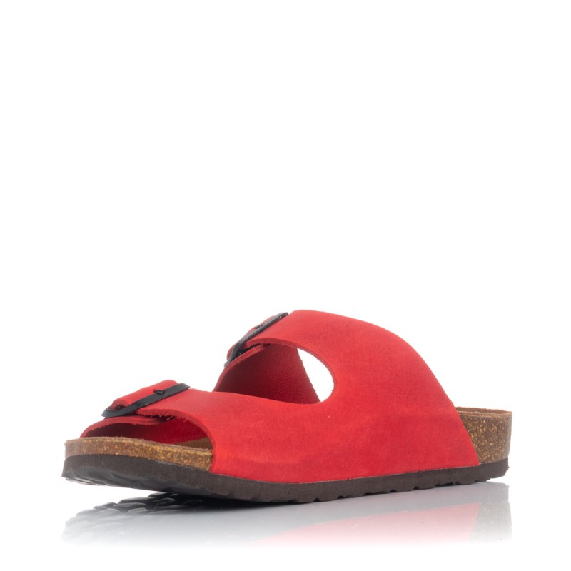 Sandalias planas Interbiios 7206 rojas