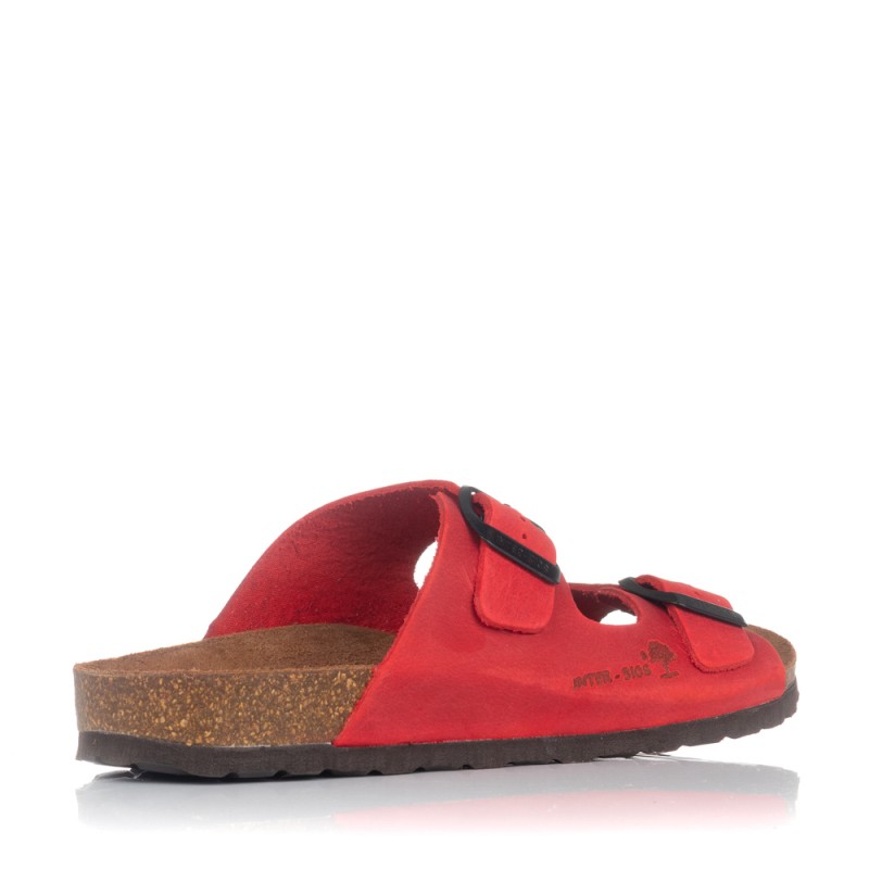 Sandalias planas Interbiios 7206 rojas