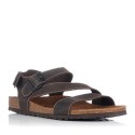 Sandalias planas Interbios 9557 marrones