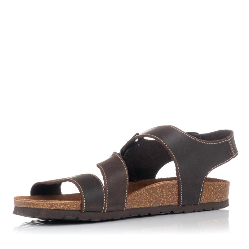 Sandalias planas Interbios 9557 marrones