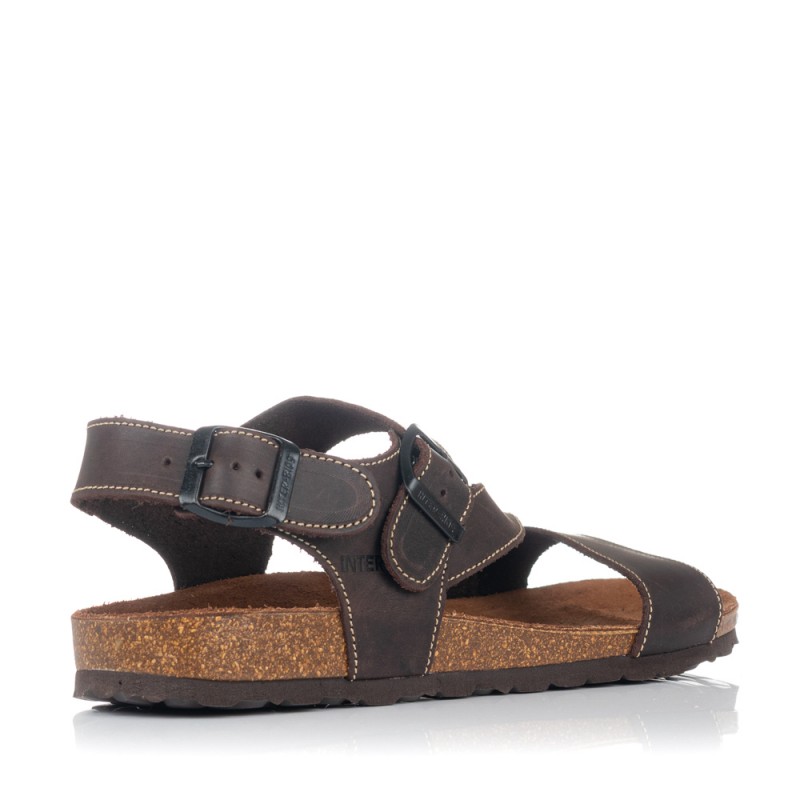 Sandalias planas Interbios 9557 marrones