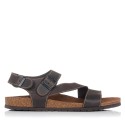 Sandalias planas Interbios 9557 marrones