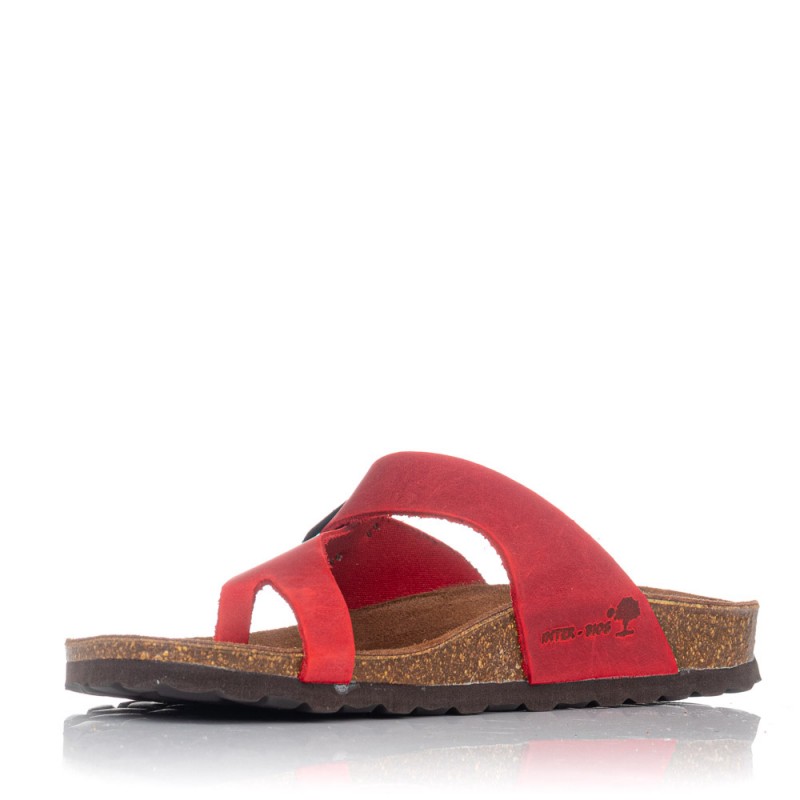 Sandalias planas Interbios 7119 rojas