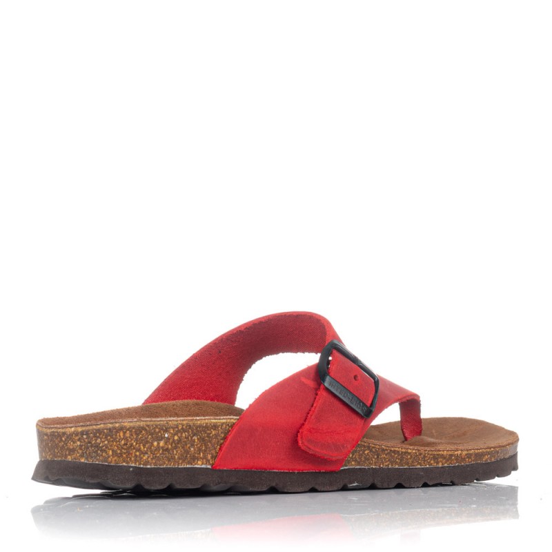 Sandalias planas Interbios 7119 rojas