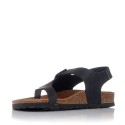 Sandalias planas Interbios 7162 negras