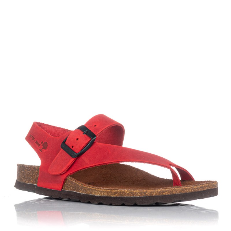 Sandalias planas Interbios 7162 rojas