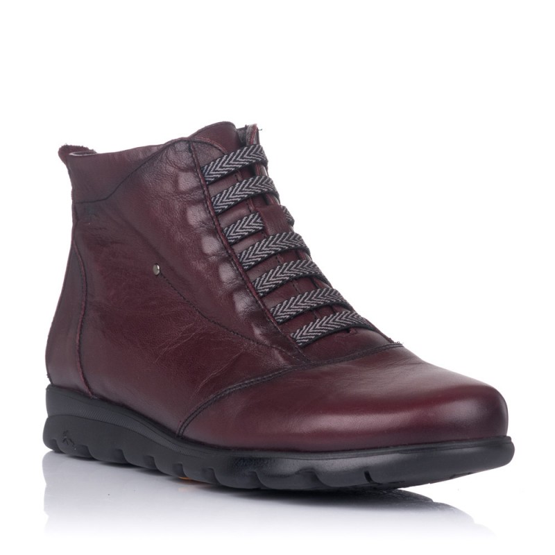 Botines planos Fluchos 356 burdeos