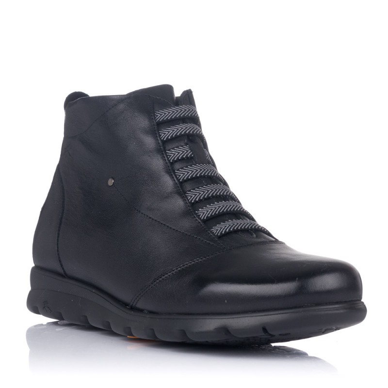 Botines planos Fluchos 356 negros 