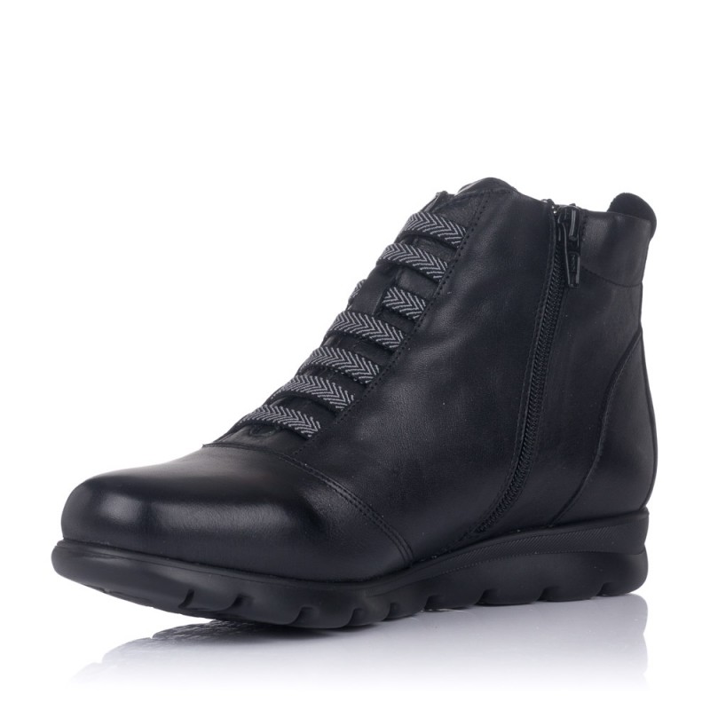 Botines planos Fluchos 356 negros 