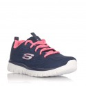 Zapatillas Skechers Graceful 12615 Azul Marino Y Rosa