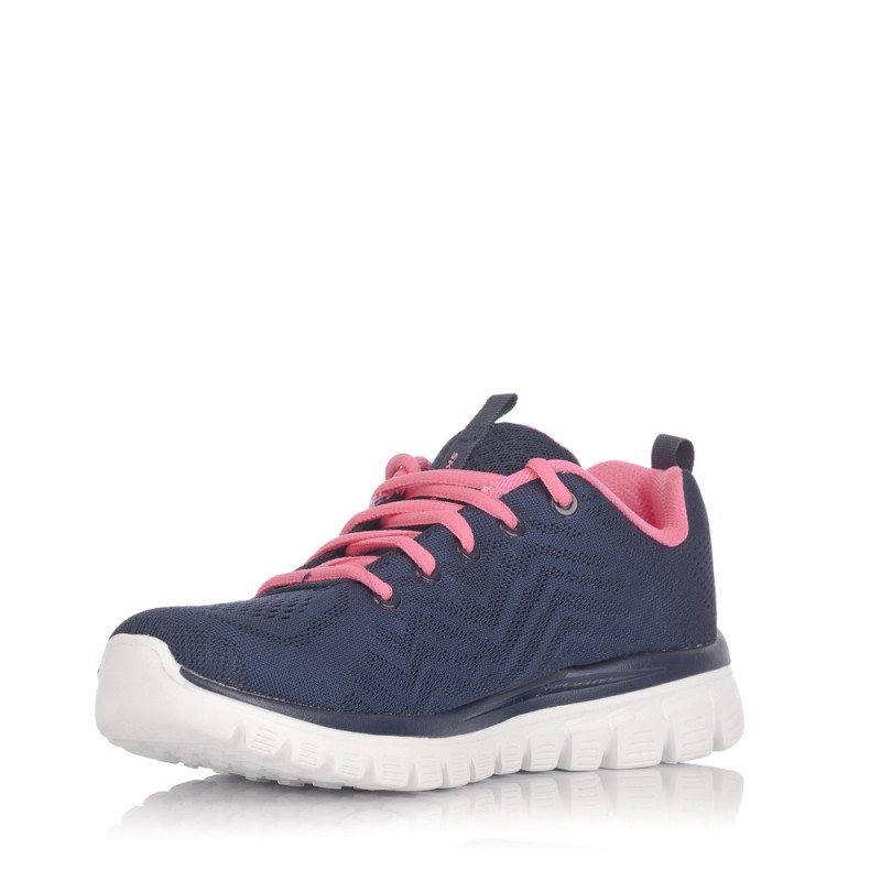 Zapatillas Skechers Graceful 12615 Azul Marino Y Rosa