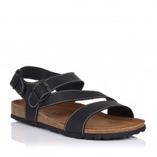 Sandales Plates Homme Inter-Bios 9557 Noir