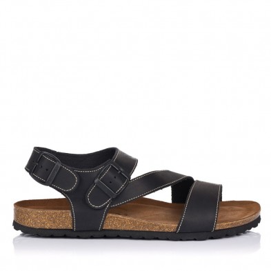 Sandalias Planas Hombre Inter-Bios 9557 Negro