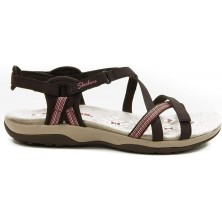 Sandales Plates Femme Skechers Reggae Slim - Sun Array Marron