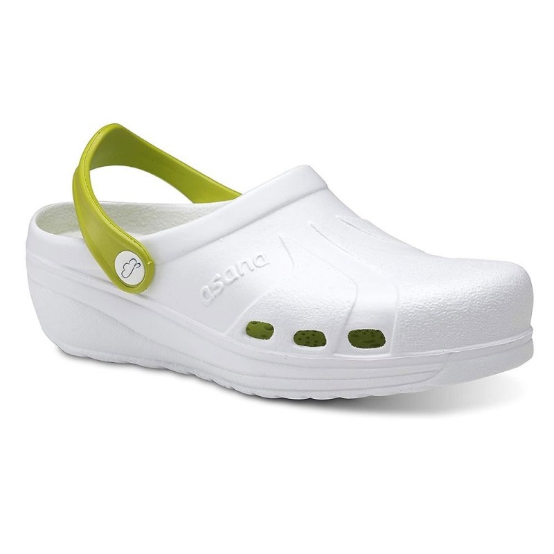 ZUECOS FELIZ CAMINAR ASANA BLANCO-VERDE