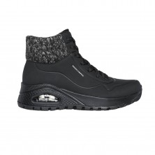Botines Planos Mujer Skechers Uno Rugged Negro