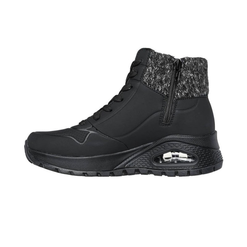 Botines Planos Mujer Skechers Uno Rugged Negro