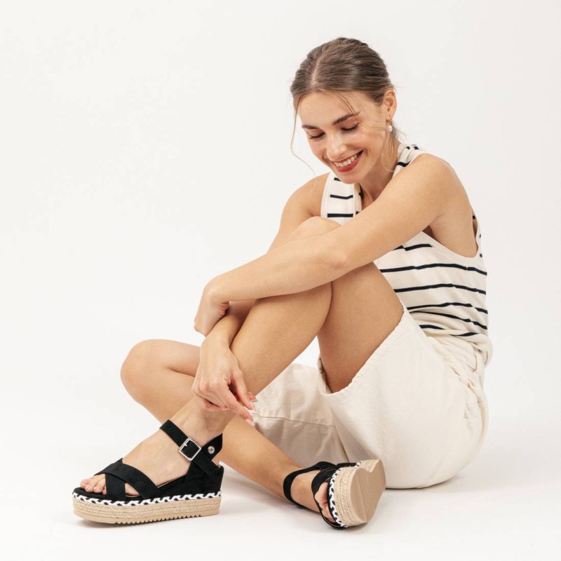 Sandalia de mujer REFRESH 170587 Negro