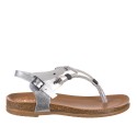 Sandalias Planas Mujer Porronet 3020 Plata