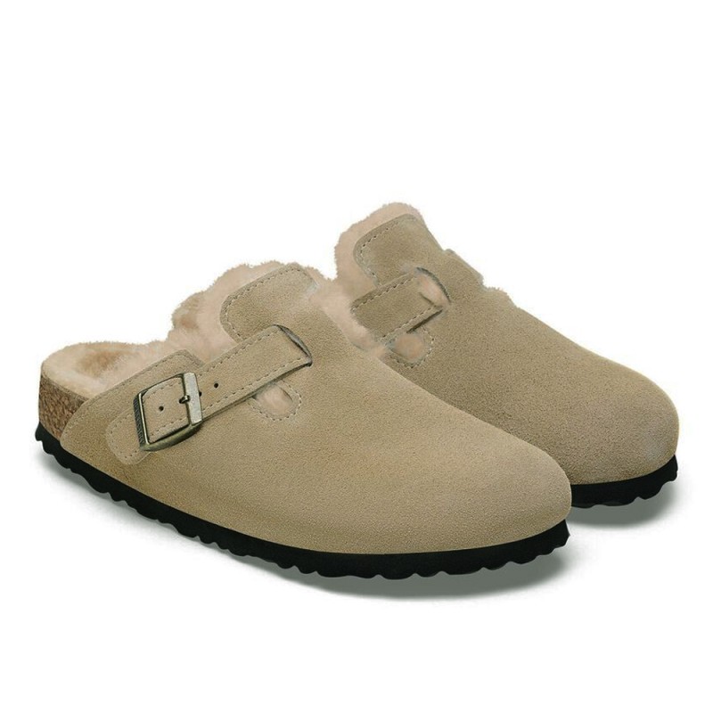 Zuecos Birkenstock Boston Mujer Taupe