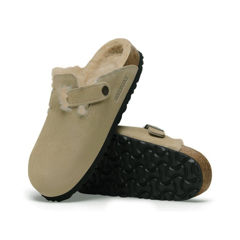 Zuecos Birkenstock Boston Mujer Taupe