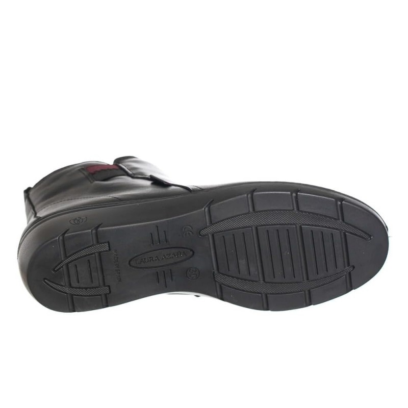 Botines Planos Laura Azaña 26811 Mujer Negro