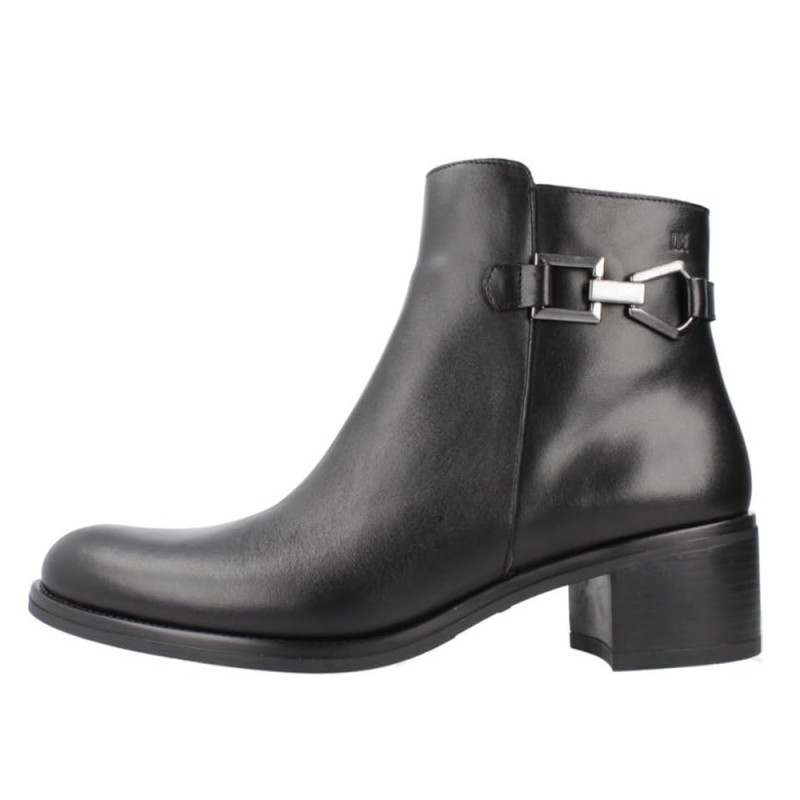 Botines De Tacón Dorking D9347 Mujer Negro