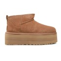 Botines Planos Mujer Ugg Classic Ultra Mini Plataform Camel
