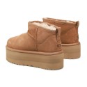 Botines Planos Mujer Ugg Classic Ultra Mini Plataform Camel