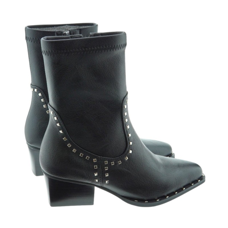 Botines De Tacón Noa Harmon 9762 Mujer Negro
