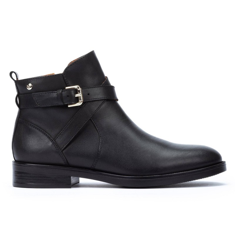 Botines Planos Pikolinos W3c-8869 Mujer Negro