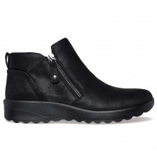 Botines Planos Skechers Fall In Bloom Mujer Negro