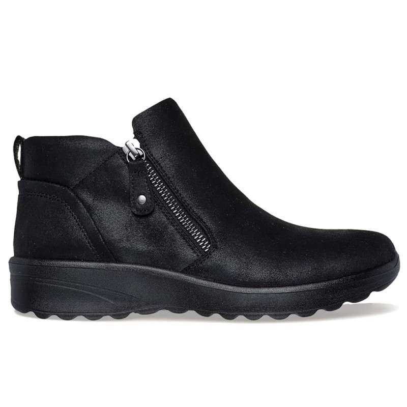Botines Planos Skechers Fall In Bloom Mujer Negro