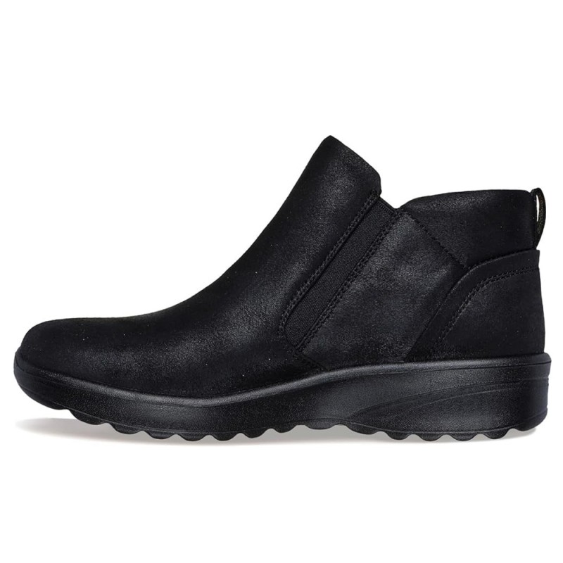 Botines Planos Skechers Fall In Bloom Mujer Negro