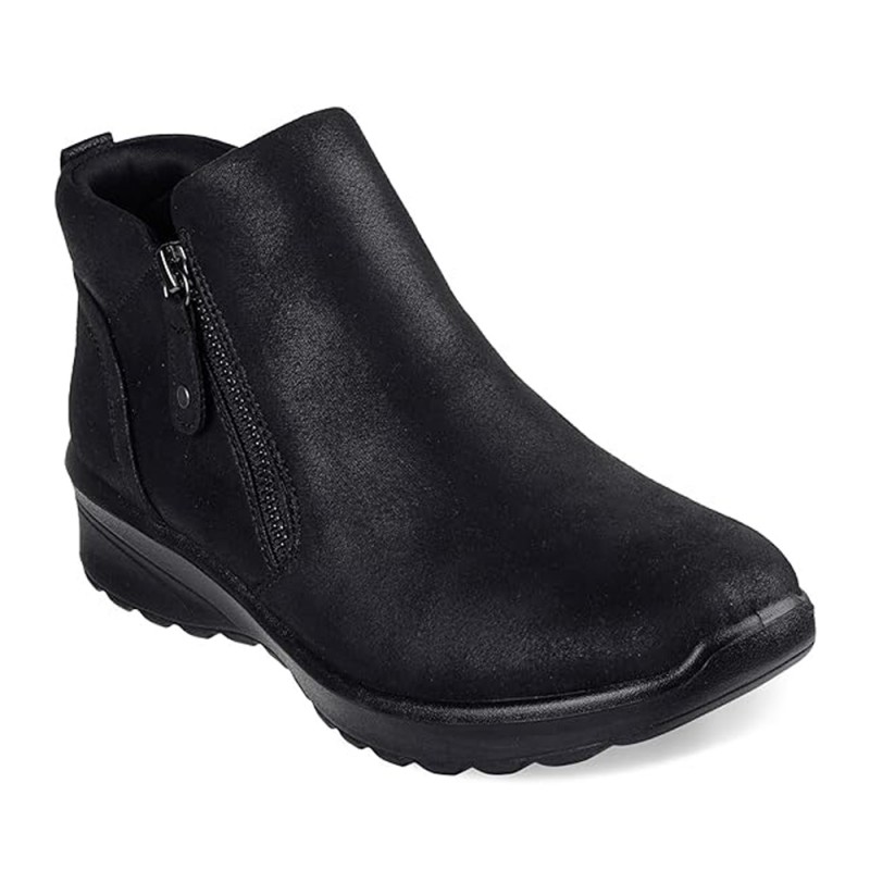 Botines Planos Skechers Fall In Bloom Mujer Negro