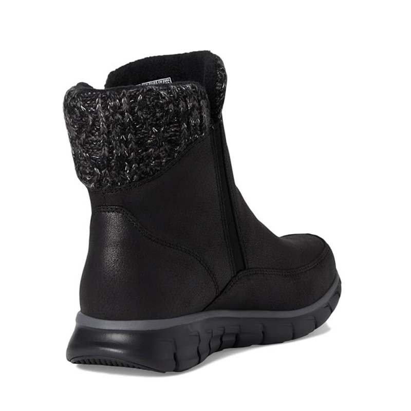 Botines Planos Skechers Synergy Mujer Negro-negro