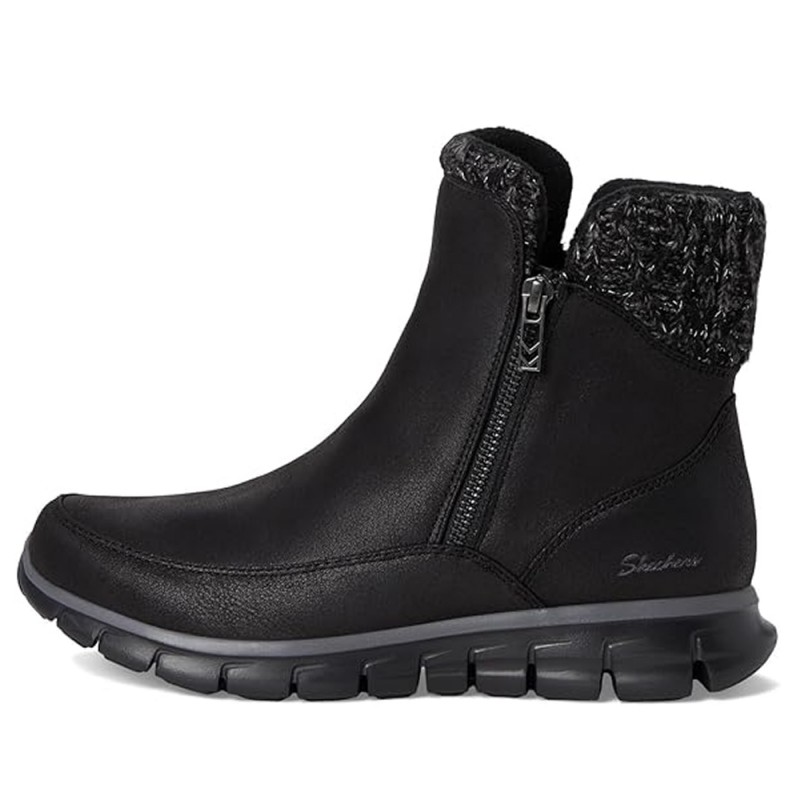 Botines Planos Skechers Synergy Mujer Negro-negro