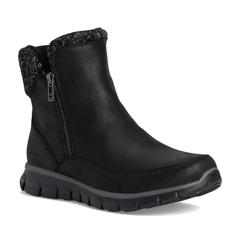 Botines Planos Skechers Synergy Mujer Negro-negro