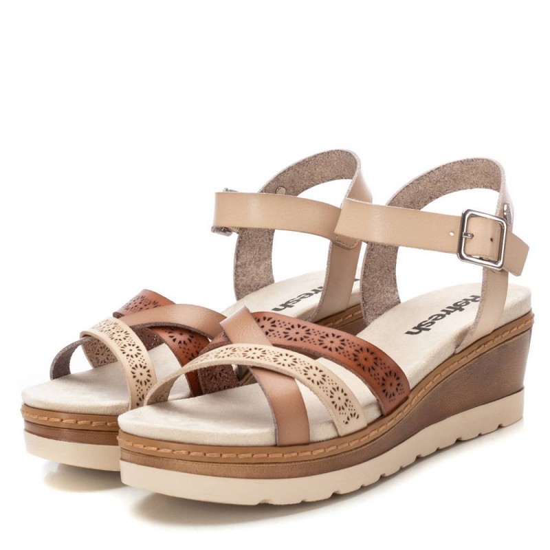 Sandalia de mujer REFRESH 172682 Beige