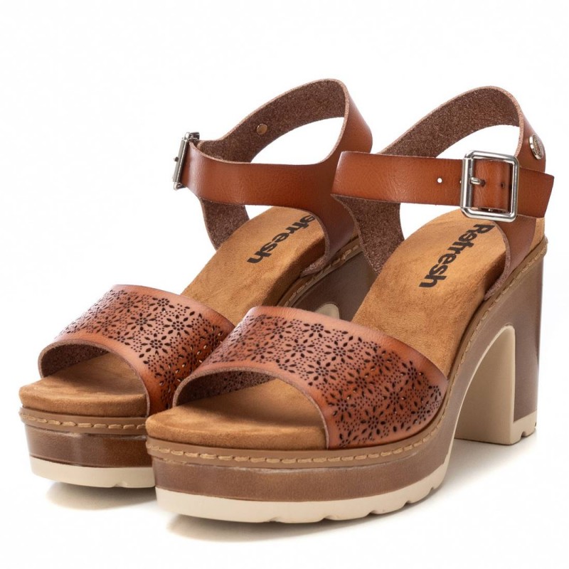 Sandalia de mujer REFRESH 172781 Camel