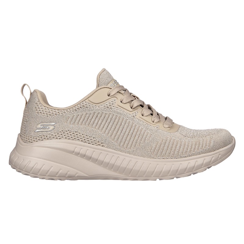 Sneakers Skechers Bobs Squad Chaos Mujer Taupe