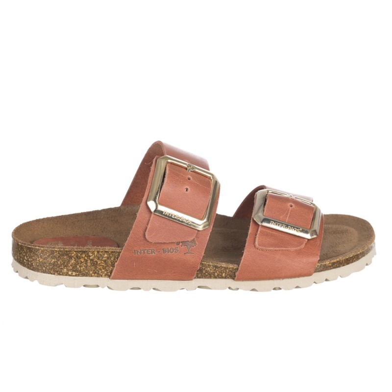 Sandalias Planas Inter-bios 7232 Mujer Teja