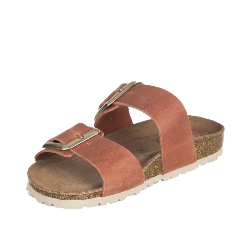 Sandalias Planas Inter-bios 7232 Mujer Teja
