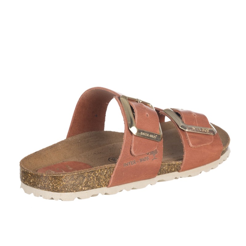 Sandalias Planas Inter-bios 7232 Mujer Teja